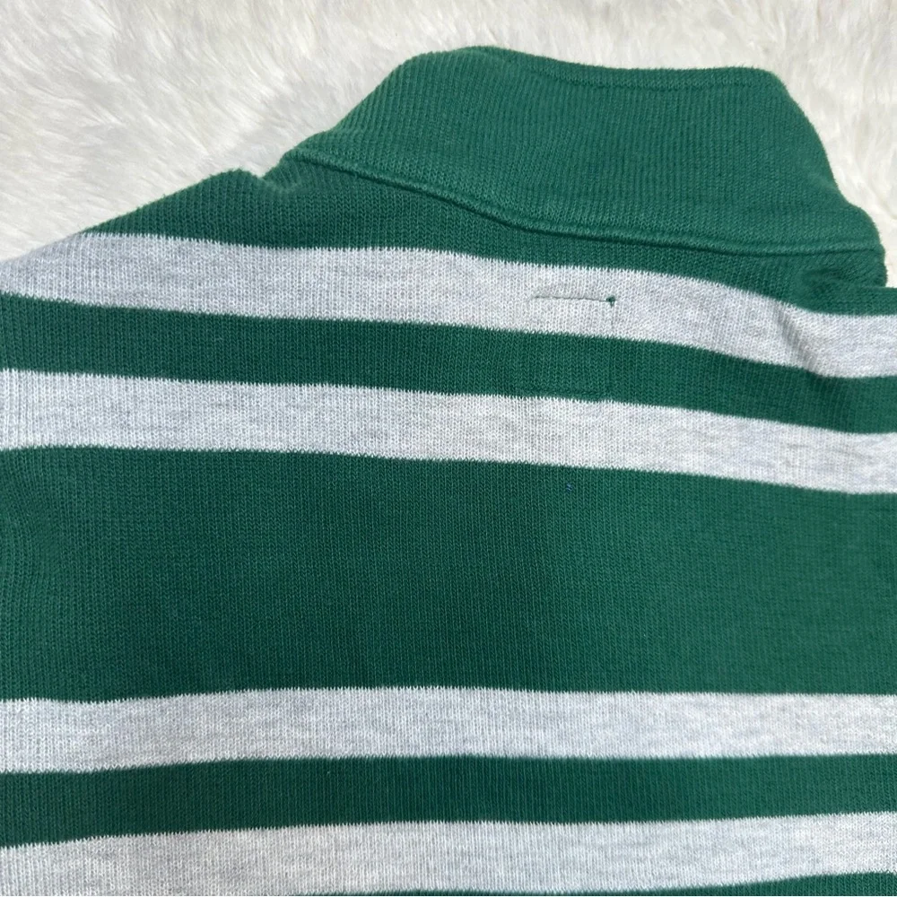 GAP Sweater Half-Zip Green & Grey Striped Size 7 - Picture 16 of 16